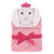 Hudson Baby Cotton Animal Face Hooded Towel, Princess Bunny