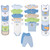 Luvable Friends Layette Gift Cube, Blue Safari