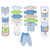 Luvable Friends Layette Gift Cube, Blue Safari