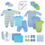 Luvable Friends Layette Gift Cube, Blue Dino