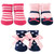 Luvable Friends Girl Socks Gift Set, 3-Pack, Dk Pink and Navy