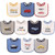 Luvable Friends Boy Drooler Bibs with Waterproof Backing, 10-Pack, Transportation