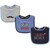Luvable Friends Cotton Drooler Bibs with Fiber Filling, Hunk