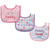 Luvable Friends Cotton Drooler Bibs with Fiber Filling, Pink Daddy
