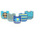 Luvable Friends Waterproof PEVA Bibs, Blue Monkey