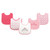 Luvable Friends Girl Drooler Bib with Waterproof Back, 5-Pack, Pink Princess