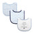 Luvable Friends Cotton Drooler Bibs with Fiber Filling, Boy Thank Heaven 3-Pack