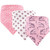 Hudson Baby Girl Bandana Bib, 3-Pack, Pink Elephants