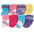 Luvable Friends Newborn and Baby Terry Socks, Pink Purple