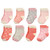 Hudson Baby Girl Baby Crew Socks, 8-Pack, Hearts and Stripes