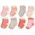 Hudson Baby Girl Toddler Crew Socks, 8-Pack, Hearts and Stripes