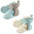 Hudson Baby Girl Toddler Fleece Lined Scooties with Non Skid Bottom, 2 Pack, Mint and Gray