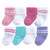 Luvable Friends Newborn and Baby Terry Socks, Pink Gray