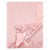 Hudson Baby Girl Minky Blanket with Dotted Mink Backing, Light Pink