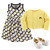Hudson Baby Cotton Dress, Cardigan and Shoe Set, Daisy