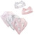 Hudson Baby Girl Bandana Bib and Headband, 5-Piece Set, Unicorn