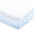 Luvable Friends Fitted Playard Sheet, Blue Chevron Stars