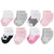Luvable Friends Newborn and Baby Terry Socks, Pink Black Ballet 8-Pack
