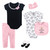 Hudson Baby Girl Bodysuits, Pant, Socks, Bib and Headband, 6-Piece Set, Princess