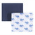 Hudson Baby Boy Muslin Swaddle Blankets, 2-Pack, Blue Whales