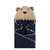 Hudson Baby Cotton Animal Face Hooded Towel, Plaid Bear