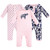 Yoga Sprout Girl Baby Union Suit/Coverall, Ikat Elephant