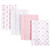 Luvable Friends Cotton Flannel Burp Cloths, Girl Feathers