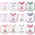 Hudson Baby Cotton Terry Drooler Bibs with Fiber Filling, Girl Holiday