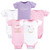 Hudson Baby Girl Preemie Bodysuits, 5-Pack, Unicorn