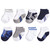 Luvable Friends Boy No Show Socks, 8-Pack, Blue Gray Sneaker