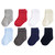 Luvable Friends Boy Crew Socks, 8-Pack, Blue and Gray Solid