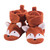 Hudson Baby Boy Fleece Booties, Orange Fox