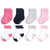 Luvable Friends Girl Crew Socks, 8-Pack, Light Pink and Gray