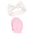 Hudson Baby Cotton Headband and Scratch Mitten Set, Dots