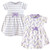 Touched By Nature Girl Organic Cotton Dress, 2-Pack, Lavender