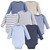 Hudson Baby Boy Long Sleeve Bodysuits, 7-Pack, Boy Basics