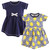 Touched By Nature Girl Toddler Organic Cotton Dress, 2-Pack, Lemons