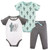 Yoga Sprout Boy and Girl Bodysuit and Pant, 3-Piece Set, Free Hugs