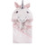 Hudson Baby Cotton Animal Face Hooded Towel, White Unicorn