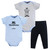 Hudson Baby Boy 2 Bodysuit and Pants 3-Piece Set, Handsome Fella