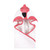 Hudson Baby Cotton Animal Face Hooded Towel, Modern Flamingo