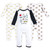 Hudson Baby Boy and Girl Cotton Union Suit, 3-Pack, NYC