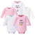 Hudson Baby Girl Long Sleeve Bodysuits, 5-Pack, Heart