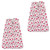 Hudson Baby Cotton Sleeveless Wearable Sleeping Bag, Sack, Blanket, Pink Flowers 2-Pack