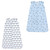 Hudson Baby Cotton Sleeveless Wearable Sleeping Bag, Sack, Blanket, Whales Sailboats 2-Pack