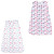 Hudson Baby Cotton Sleeveless Wearable Sleeping Bag, Sack, Blanket, Feathers Butterflies 2-Pack