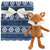 Hudson Baby Boy and Girl Plush Blanket with Plush Toy Set, Modern Fox