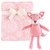 Hudson Baby Girl Plush Blanket with Plush Toy Set, Miss Fox