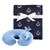 Hudson Baby Boy Travel Neck Support Pillow and Blanket Set, Whale