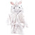 Hudson Baby Plush Animal Face Bathrobe, White Unicorn